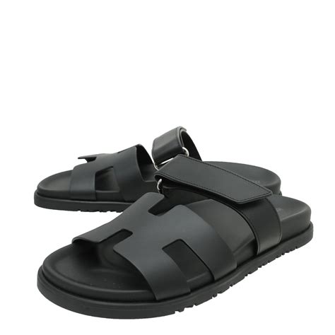 hermès chypre sandals black